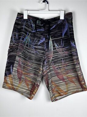 Osklen Rio Aqualight Men’s Board Shorts Size 36 Tropical Abstract Print Brazil